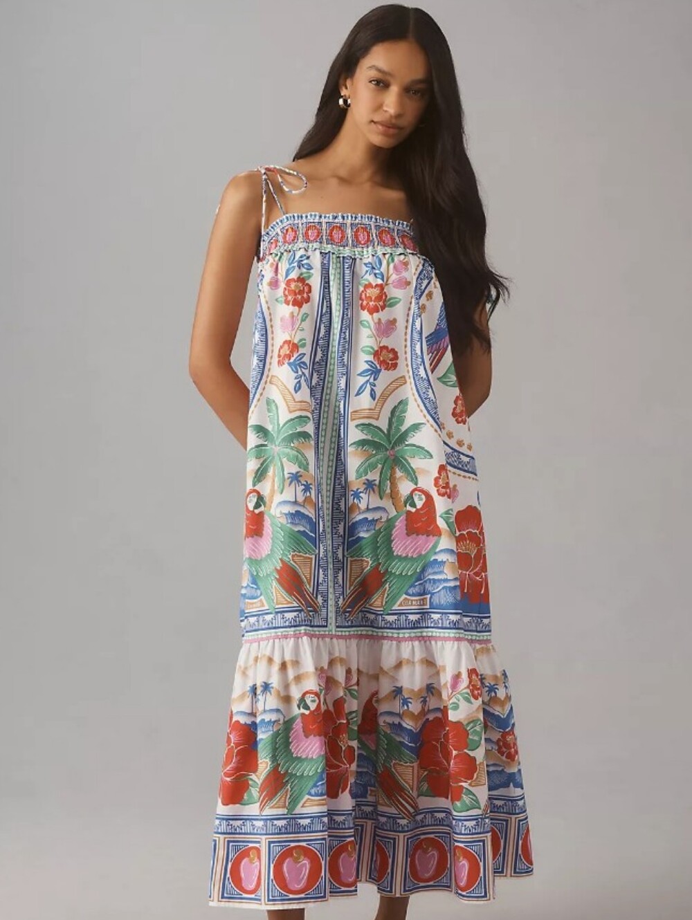 Farm Rio Flowers Beach Midi Dress